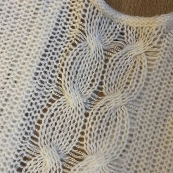 Almost Famous New Crochet Open Cardigan Sweater M - Picture 5 of 6